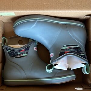 XTRATUF Gray and Blue Ankle Deck Boots